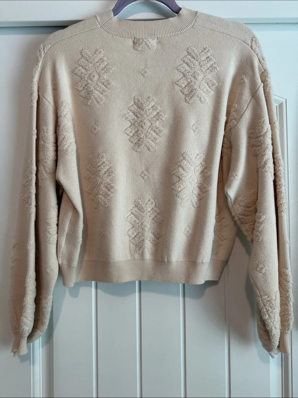 Z Supply Malin Textured Jacquard Sweater Dove